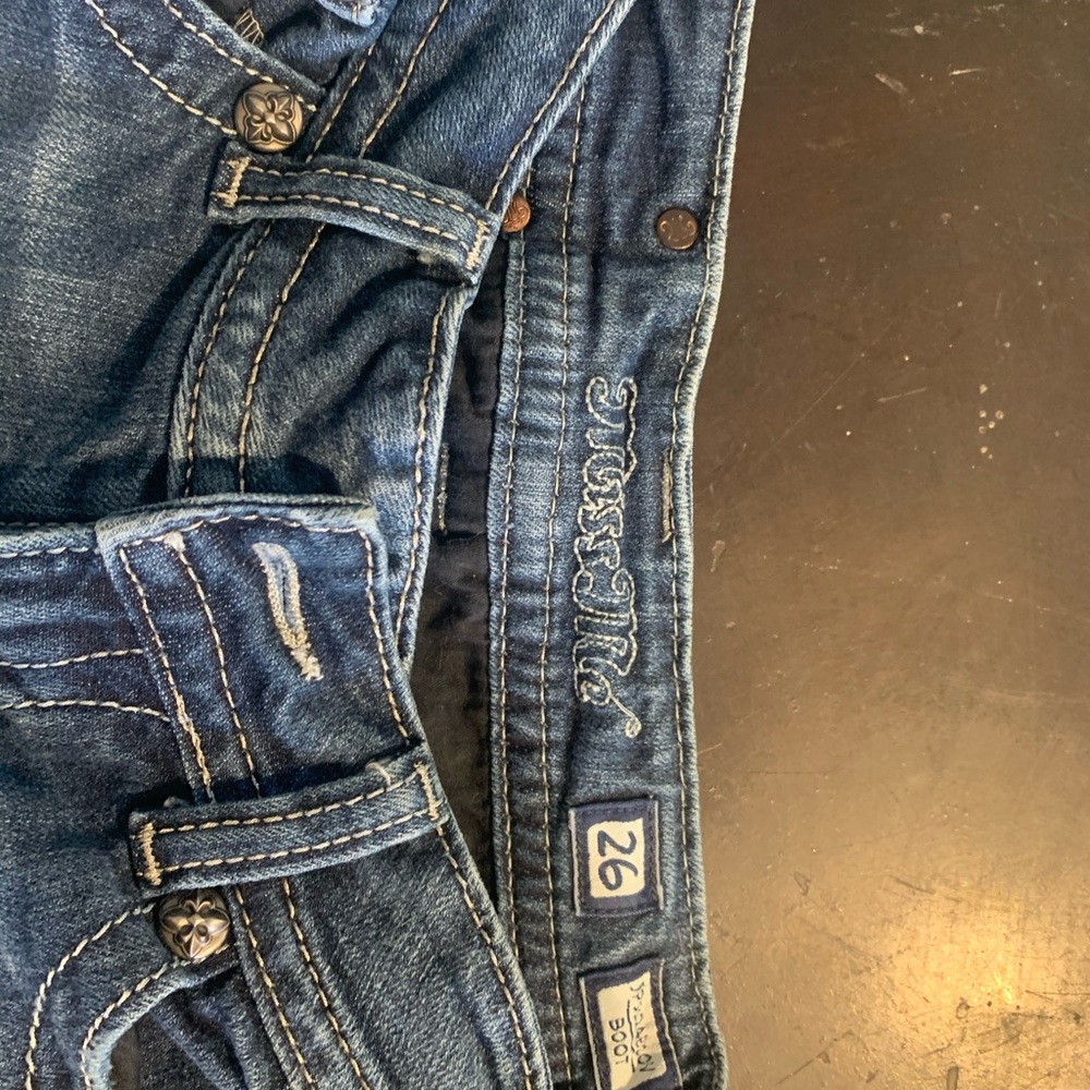 EUC Miss Me Embellished Flap Pocket